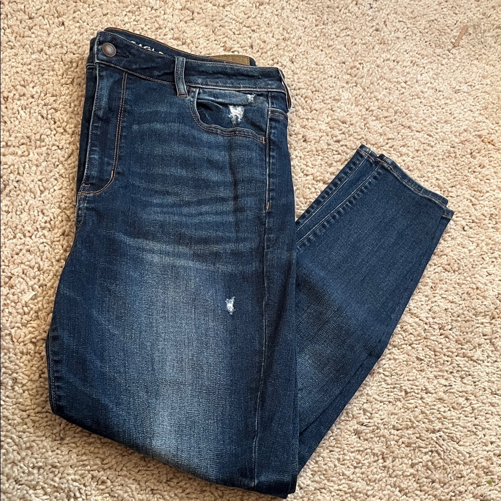 American eagle highest rise ripped jegging
